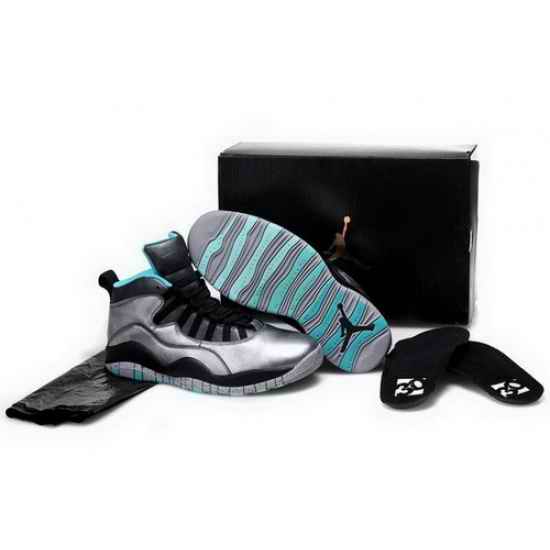 Air Jordan 10 Shoes 2015 Mens Lady Liberty Silver Black